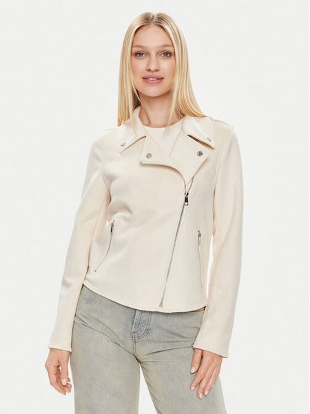 S.Oliver Kurtka z imitacji skóry 2141140 Écru Regular Fit. Kurtki damskie S.Oliver, s, bez wzorów, ze skóry, bez kaptura. Za 259.99 zł.