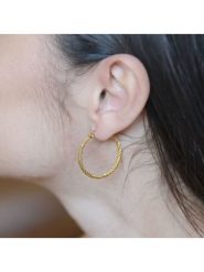 MOODE Kolczyki-kreole "Romy" rozmiar: onesize. Żółte kolczyki damskie MOODE, ze stali. Za 39.99 zł.