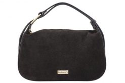 Elegancka torebka zamszowa na ramię - Brązowa ciemna. Brązowe torebki klasyczne damskie Barberinis, bez wzorów, ze skóry, małe, matowe, bez dodatków. Za 212.99 zł.