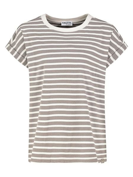 Sublevel Koszulka w kolorze jasnobrązowym rozmiar: XL. Brązowe bluzki damskie Sublevel, xl, bez wzorów, z bawełny, bez kołnierzyka. Za 69.99 zł.