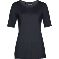 Sweter Premium, krótki rękaw bonprix czarny. Czarne swetry klasyczne damskie bonprix, bez kołnierzyka. Za 59.99 zł.