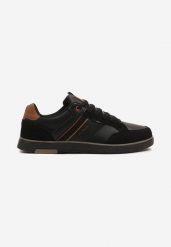 Czarne Buty Sportowe Sneakersy z Ozdobnymi Paskami Odimere. Czarne buty sportowe na co dzień męskie Born2be, z jeansu, bez zapięcia. Za 139.99 zł.