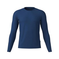 Koszulka z długim rękawem Löffler Merino-Tencel(Tm). Niebieskie koszulki męskie z długim rękawem LOFFLER, l. Za 421.00 zł.
