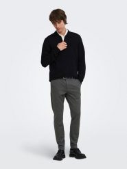ONLY & SONS Spodnie chino "Onsmark" w kolorze antracytowym rozmiar: W36/L32. Czarne spodnie materiałowe męskie Only & Sons, bez wzorów. Za 119.95 zł.