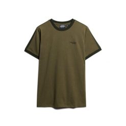 T-shirt z retro logo Superdry Essential. Zielone t-shirty męskie Superdry., m, bez wzorów, bez kołnierzyka. Za 147.75 zł.