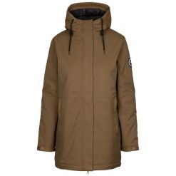 Dlx Wilma - damska ocieplana kurtka Dark Olive. Zielone kurtki damskie DLX, na zimę, l, bez wzorów, z futra, bez kaptura. Za 526.40 zł.