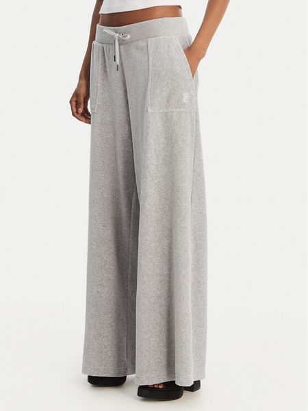 Juicy Couture Spodnie dresowe Yuka JCBBJ225803 Szary Wide Leg. Szare spodnie dresowe damskie Juicy Couture, xs, bez wzorów, z bawełny. Za 399.99 zł.