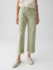 OPUS Dżinsy "Lissie" - Regular fit - w kolorze zielonym rozmiar: 40/L26. Zielone jeansy damskie Opus, z podwyższonym stanem. Za 214.95 zł.
