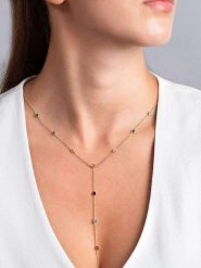 Heliophilia Pozłacany naszyjnik z elementami ozdobnymi - dł. 43 cm rozmiar: onesize. Żółte naszyjniki damskie Heliophilia, metalowe. Za 81.95 zł.