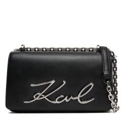 Torebka KARL LAGERFELD. Czarne listonoszki damskie Karl Lagerfeld, bez wzorów, bez dodatków. Za 1,299.00 zł.