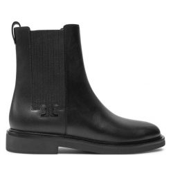 Botki Tory Burch. Czarne botki damskie Tory Burch, bez obcasa, na płaskiej podeszwie, bez zapięcia. Za 1,949.00 zł.