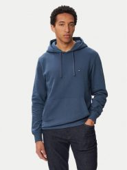 Tommy Hilfiger Bluza Essential Terry MW0MW37235 Niebieski Regular Fit. Niebieskie bluzy bez kaptura męskie Tommy Hilfiger, l, z bawełny. Za 449.99 zł.