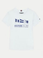 Tommy Hilfiger T-Shirt KB0KB09350 M Biały Regular Fit. Białe t-shirty chłopięce Tommy Hilfiger, bez wzorów, z bawełny, bez ramiączek. Za 69.99 zł.