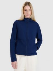 4F Kurtka softshell wiatroodporna membrana 5000 damska - granatowa XS. Niebieskie kurtki damskie 4f, m, bez wzorów, z dzianiny, z kapturem. W wyprzedaży za 159.99 zł.