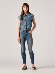 Levi's Dżinsy "721" - Skinny fit - w kolorze granatowym rozmiar: W28/L30. Niebieskie jeansy damskie Levi's, z podwyższonym stanem. Za 234.97 zł.