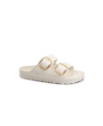 Klapki damskie Birkenstock Arizona Big Buckle Eva. Białe klapki damskie Birkenstock, bez wzorów, z materiału, bez obcasa. Za 338.00 zł.