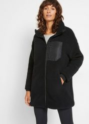 Bluza rozpinana z polaru baranka. Zielone bluzy bez kaptura damskie bonprix, z polaru. Za 199.99 zł.