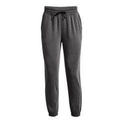 Spodnie damskie Under Armour Rival Terry. Czarne spodnie materiałowe damskie Under Armour, bez wzorów, z materiału. Za 290.00 zł.