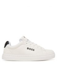 BOSS Sneakersy J53248 S Biały. Białe trampki i tenisówki chłopięce Boss, bez wzorów, ze skóry, bez zapięcia. Za 669.99 zł.