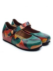 Goby Baleriny w kolorze zielono-pomarańczowo-różowym rozmiar: 36. Pomarańczowe baleriny damskie Goby, bez wzorów, bez obcasa. Za 195.99 zł.