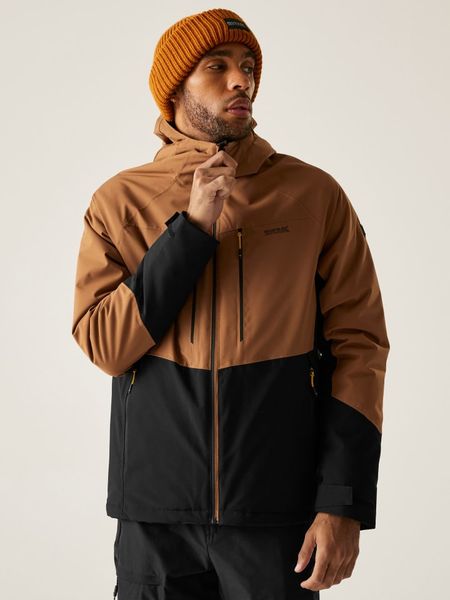 Regatta Kurtka przejściowa "Highton Stretch" w kolorze jasnobrązowo-czarnym rozmiar: L. Brązowe kurtki męskie Regatta, l, bez wzorów, bez kaptura. Za 240.43 zł.