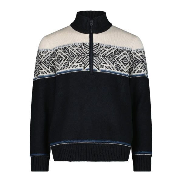 Sweter z zamkiem błyskawicznym CMP Wooltech. Niebieskie swetry męskie CMP, m, bez wzorów, z tkaniny, bez kołnierzyka. Za 342.50 zł.