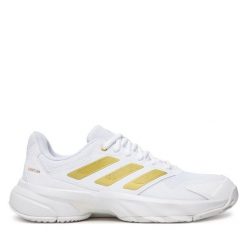 Buty do tenisa adidas. Białe buty sportowe na co dzień damskie Adidas, bez wzorów, tenisowe. Za 399.99 zł.