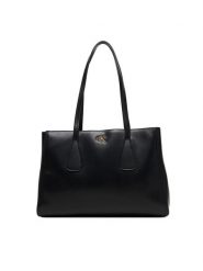 Calvin Klein Torebka Ck Medium Work Tote LV04F3442G Czarny. Czarne torebki klasyczne damskie CALVIN KLEIN, bez wzorów, ze skóry, bez dodatków. Za 649.99 zł.