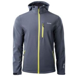Kurtka męska Softshell Hi-Tec Caen - szaro-żółta, Rozmiar XXL. Szare kurtki męskie Hi-tec, m, bez wzorów, z polaru, bez kaptura. Za 119.99 zł.