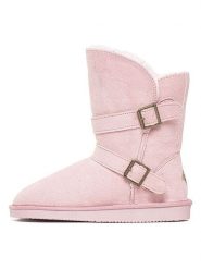 ISLAND BOOT Botki zimowe "Candace" w kolorze jasnoróżowym rozmiar: 36. Różowe botki damskie Island Boot, na zimę, z materiału, bez obcasa, bez zapięcia. Za 152.99 zł.