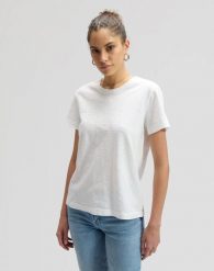 DAMSKA KOSZULKA LEE PERFECT TEE BRIGHT WHITE 112355195. Białe bluzki damskie Lee, s, bez wzorów, bez kołnierzyka. Za 69.99 zł.