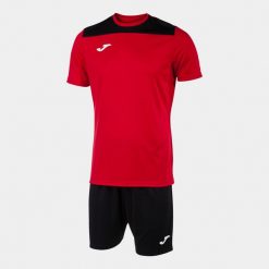 Zestaw sportowy Joma Phoenix Ii czerwono-czarny. Czarne spodnie dresowe damskie Joma, bez wzorów, z dresówki. Za 72.05 zł.