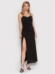 Rinascimento Sukienka koktajlowa CFC0107443003 Czarny Slim Fit. Czarne sukienki damskie RINASCIMENTO, m, bez wzorów, z syntetyku, wizytowe, bez kołnierzyka, bez ramiączek. Za 379.99 zł.