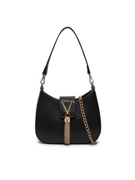 Valentino Torebka Divina VBS1R417G Czarny. Czarne torebki klasyczne damskie Valentino, bez wzorów, ze skóry, wizytowe, bez kołnierzyka, bez ramiączek. Za 239.99 zł.