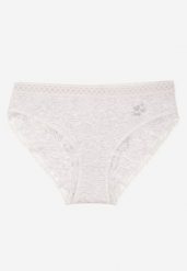 Jasnoszare Bawełniane Majtki Figi Ozdobione Koronką Talirella. Szare figi damskie Born2be, l, bez wzorów, z bawełny. Za 4.99 zł.