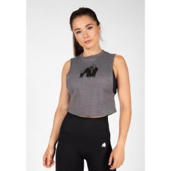 Tank top damski Gorilla Wear Addison Drop Armhole szary. Szare topy sportowe damskie GORILLA WEAR, xs, bez wzorów, z bawełny, bez ramiączek. Za 125.80 zł.