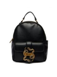 Just Cavalli Plecak 80RA4BA5 ZSA89 Czarny. Czarne plecaki damskie Just Cavalli, bez wzorów, ze skóry. Za 909.99 zł.