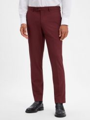 Finshley & Harding London spodnie z modułowej kolekcji Mężczyźni Slim Fit czerwony, 98. Czerwone spodnie materiałowe męskie Finshley & Harding London. Za 349.95 zł.