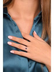 DIAMANTA Złoty pierścionek z diamentami i szafirem rozmiar: 54. Niebieskie pierścionki damskie DIAMANTA, z diamentem, złote. Za 806.90 zł.