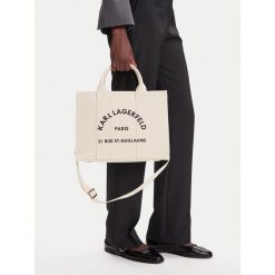 Torebka KARL LAGERFELD. Białe torebki klasyczne damskie Karl Lagerfeld, bez wzorów, bez dodatków. Za 450.99 zł.