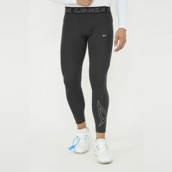 Termiczne legginsy treningowe IRONBOY LEG. Czarne legginsy damskie Legea, bez wzorów. Za 88.00 zł.