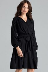 Sukienka boho rozkloszowana kopertowa midi z falbaną czarna. Czarne sukienki damskie Sukienki.shop, na imprezę, xl, bez wzorów, boho, bez kołnierzyka, bez ramiączek, midi, kopertowe. Za 299.00 zł.