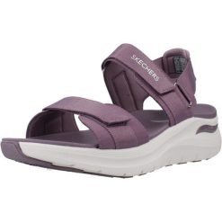 Sandały SKECHERS ARCH FIT 2.0 Fioletowy. Fioletowe sandały damskie Skechers, bez wzorów, z tkaniny, bez obcasa. Za 278.99 zł.