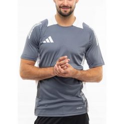 Koszulka Mężczyzna adidas Tiro 24 T-shirt Bluzka Sportowa Treningowa roz. S. Szare t-shirty męskie Adidas, m, bez wzorów, z materiału, bez kołnierzyka. Za 108.99 zł.