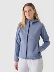 4F Kurtka softshell wiatroodporna membrana 5000 damska - granatowa XS. Niebieskie kurtki damskie 4f, m, bez wzorów, z dzianiny, z kapturem. W wyprzedaży za 139.99 zł.