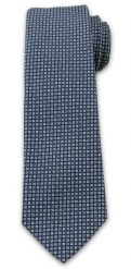 Wyrazisty Krawat Męski w Drobny Wzór, Kwadraciki, Chattier, Granatowo-Niebieski. Niebieskie krawaty i muchy męskie Chattier, bez wzorów, z tkaniny, eleganckie. Za 49.00 zł.