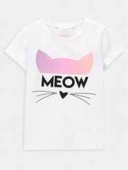 Coccodrillo T-Shirt WC4143204VGA Biały Regular Fit. Białe koszulki dziewczęce COCCODRILLO, bez wzorów, z bawełny, bez ramiączek. Za 39.99 zł.