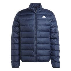 Kurtka Mężczyzna Adidas Essentials Light Down czarny. Białe kurtki męskie Adidas, m, bez wzorów, z poliesteru, sportowe, bez kaptura. W wyprzedaży za 396.50 zł.