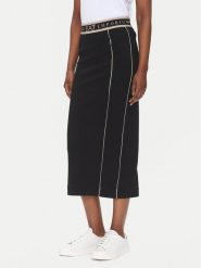 EA7 Emporio Armani Spódnica midi 7W000279 AF12501 UC001 Czarny Regular Fit. Czarne spódniczki damskie EA7 Emporio Armani, s, bez wzorów, z syntetyku, midi. Za 289.99 zł.