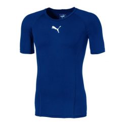 Męska Koszulka Z Krótkim Rękawem Liga Base Layer Top. Białe t-shirty sportowe męskie Puma, m, z elastanu, bez ramiączek, do piłki nożnej. Za 119.00 zł.